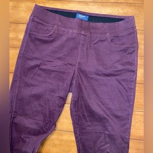 Burgundy/eggplant purple mid-rise skinny stretch jeans size 14r. Super soft!